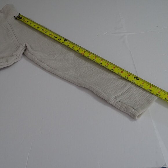 LL Bean PrimaLoft Mock Neck Textured Shirt Women Size M Off-White Cream Layering - Picture 10 of 11